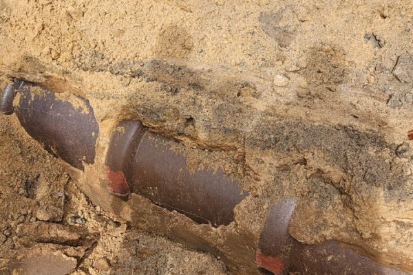 Historic clay pipes under MLK Jr Blvd.