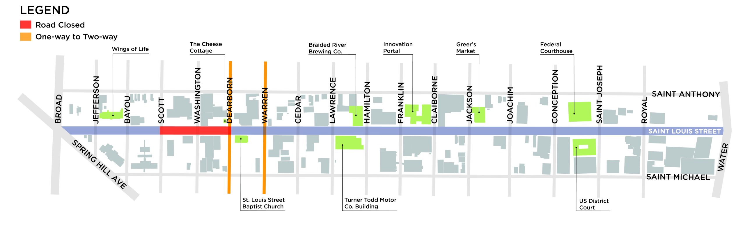 Construction progress map Feb 24, 2026